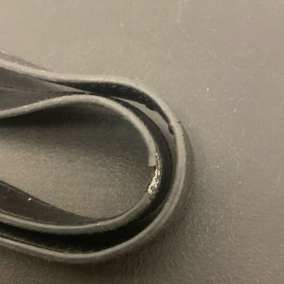 Mechi Bag Purse Replacement Handles 25" Long Silver and Black Ring Claps - Picture 4 of 6